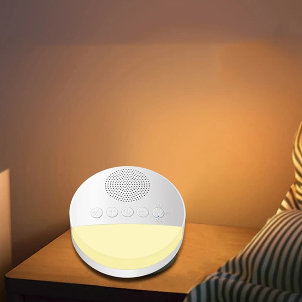 Macchina per il rumore bianco per bambini con luce notturna, timer e funzione memoria, portatile per casa, ufficio, neonati e viaggi, terapia del sonno