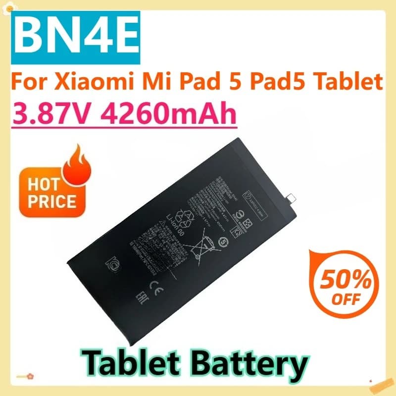 For Xiaomi Mi Pad 5 Pad5 Tablet BN4E 3.87V 4260mAh Replacement Battery