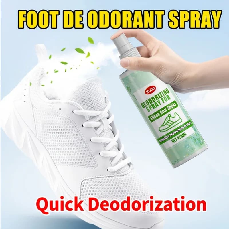 Deodorante spray multifunzionale per scarpe e calzini: elimina gli odori nei bagni/cucine/interno dell'auto, cura dell'armadio delle scarpe