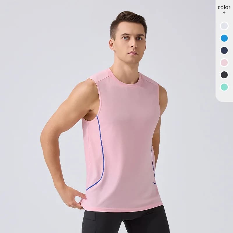 Men's Sports Canotta, New Sleeveless T-shirt for Training, Running and Fitness, Gym Sportswear
