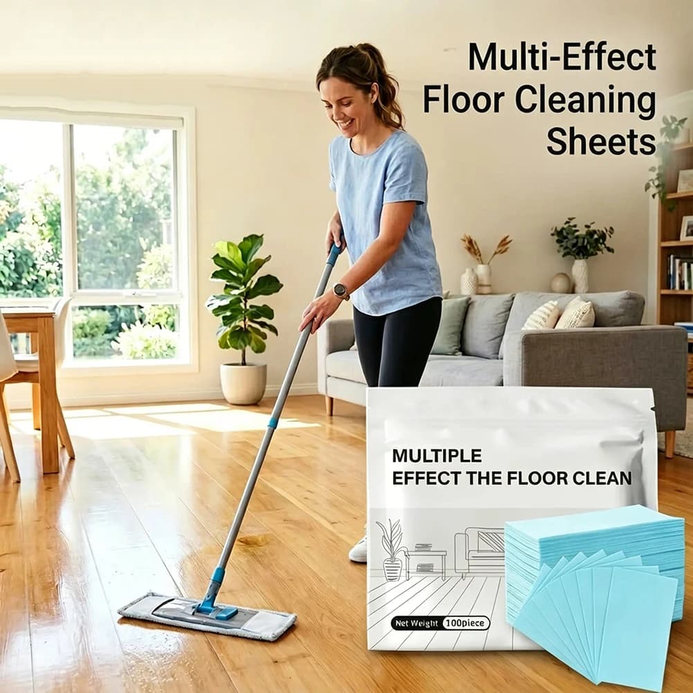 100 fogli di detergente concentrato per pavimenti, carta solubile con odore fresco per la pulizia dei pavimenti multieffetto, per pulire il detergente per piastrelle in legno