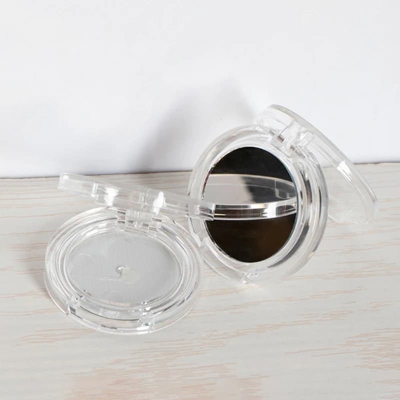Portable Cosmetic Cosmetic Makeup Box With 2.5 g Empty Single Slot Shade Palette With BB Cream Base Mirror