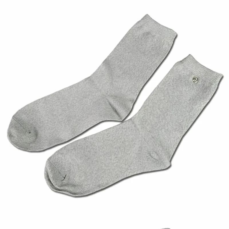 Free Size Silver Fiber Conductive Electrodes Socks Foot Soles Pain Relief for TENS EMS Body Massager Machine