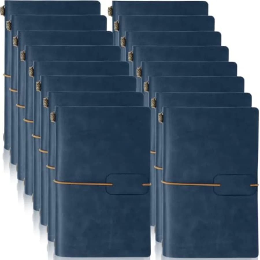 1 Pcs Vintage Travel Notebooks 4.72 7.7 PU Leather Lined Journals Retro Refillable Travelers Writing Notebook with Pages Card H