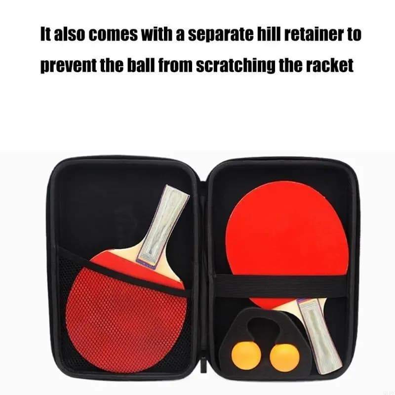 Borsa da tennis a tavolo duro sacchetto stoccaggio a pagaia quadrata pingpong per pingpong waterproof zipper borsetta 2
