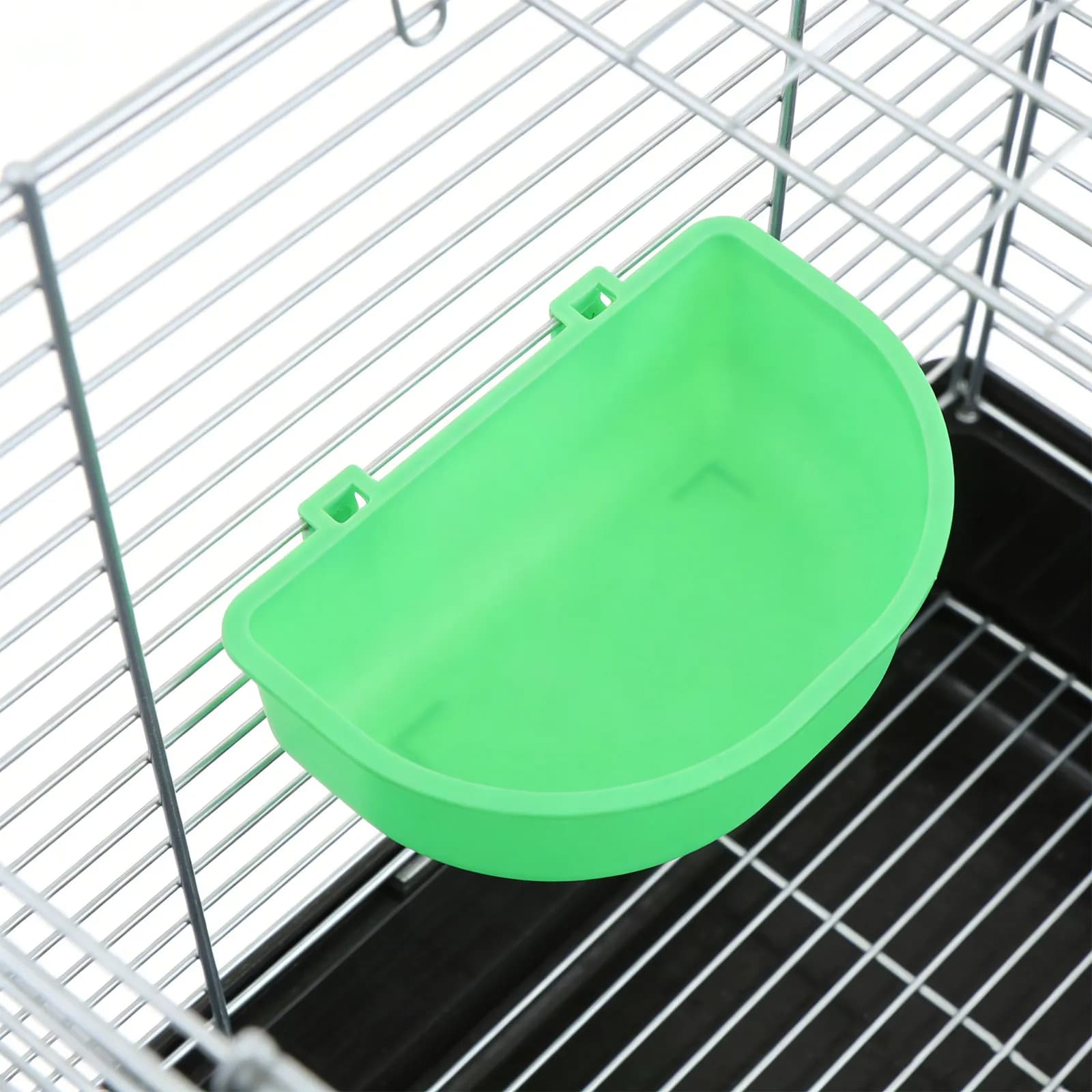 4Pcs Plastic Pet Cage Food Water Bowls Hanging Removable Dog Crate Bowls Carrier Travel Cage Bowl Holder Dog Crate Water Bowl