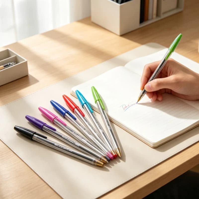 15 Count Cristal Xtra Bold 1.6mm Multicolor Ballpoint Pens, Vivid Bold Lines, Smooth Writing, Must-Have Back to School Stationery for Student Notes, Classroom & Daily Journaling