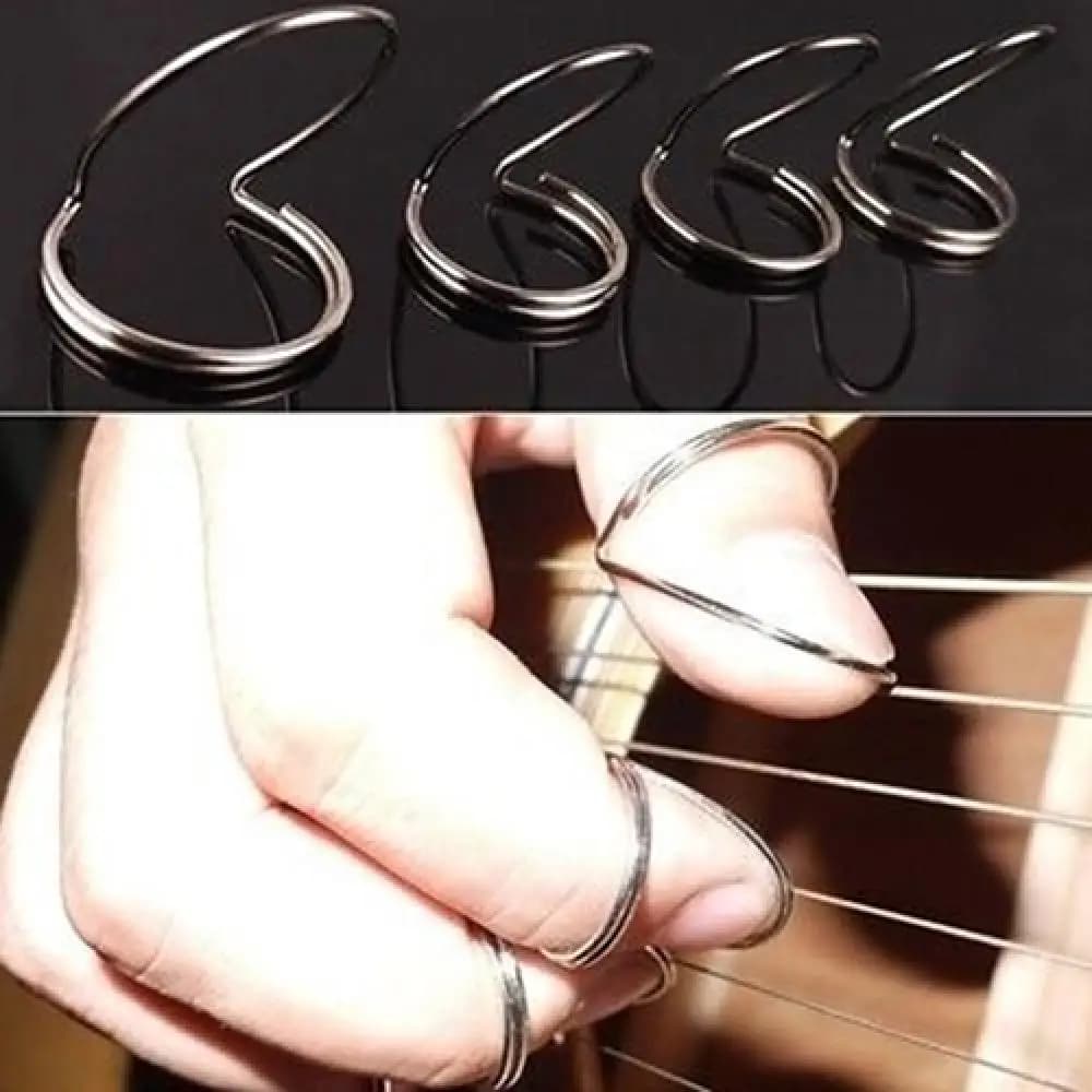 Butterfly Shape Metal Finger Picks Set 4 Pcs Guitar Thumb Pick Accessories Musical Instrument Parts String Tool Gift For Players