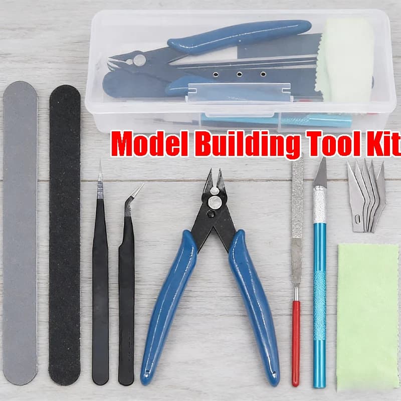 Complete Kit of Gunpla Model Tools Essential Assembly Tools for Building Gundam Models With Professional Level Supplies