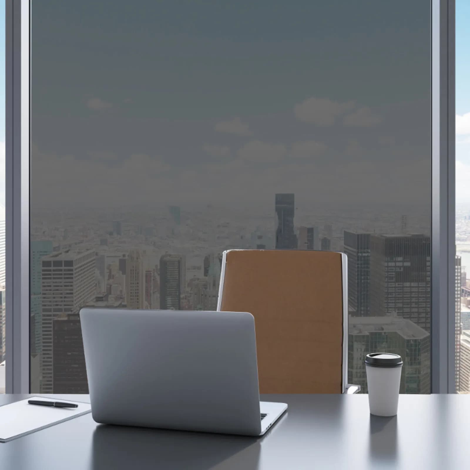 1 Roll Heat Insulation Privacy Screen Window Film Uv Blocking Sun Blocker Static Cling Film for Home Office Security