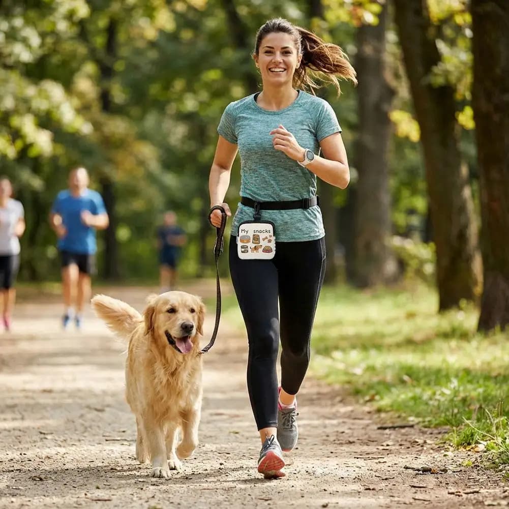 Graziosa borsa per snack per cani "My Snacks", borsa portatile per l'addestramento dei cuccioli, borsa per la conservazione di cibo per animali domestici all'aperto, per passeggiate e viaggi L6J9