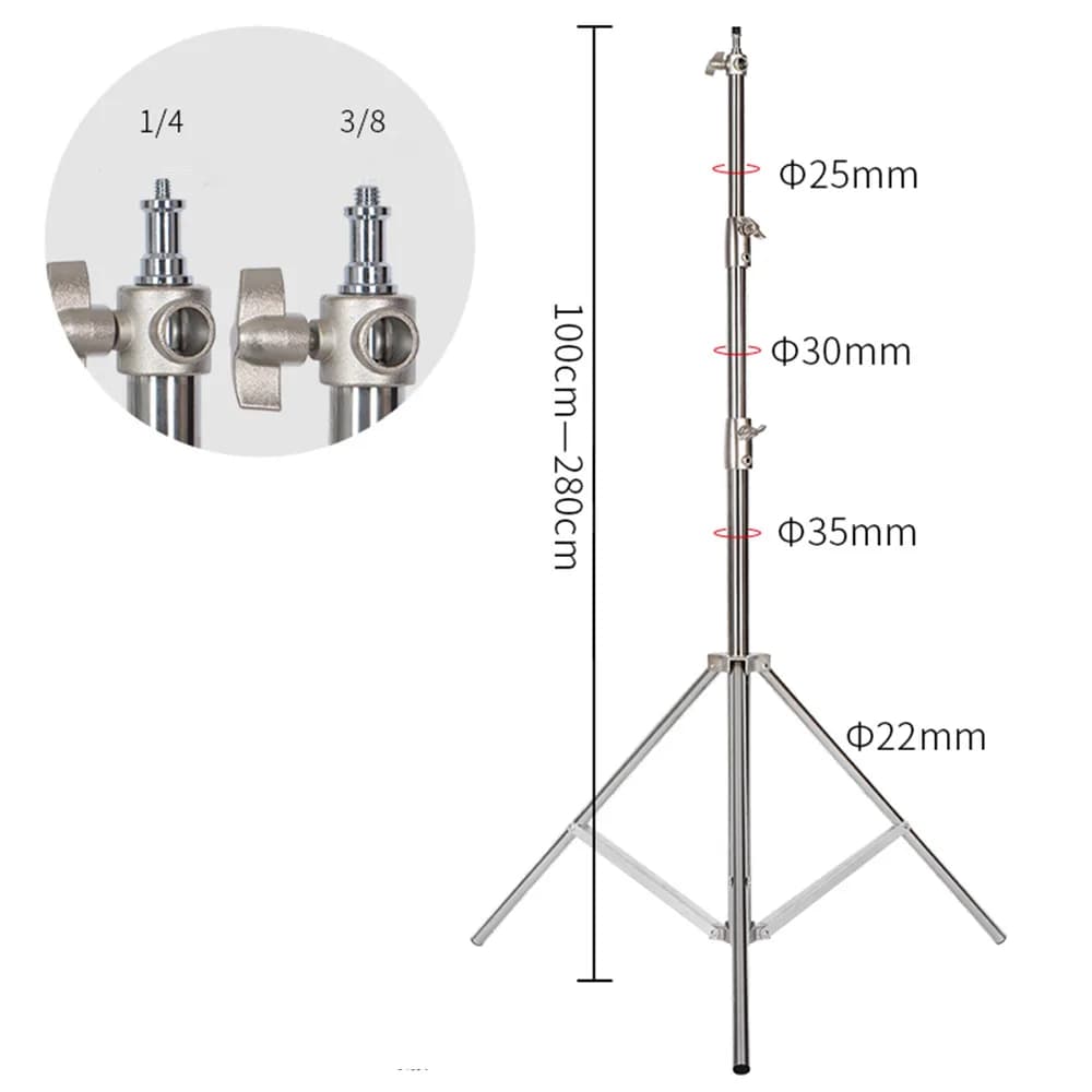 2.8M Stainless Steel Foldable Tripod With Foldable Tripod Magic Photography C-stand for Spot Light Softbox Photo Studio