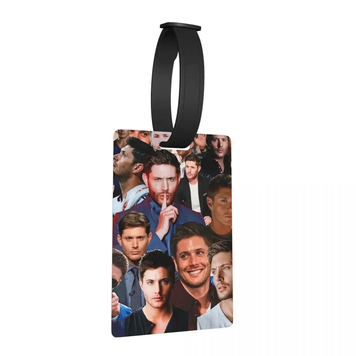 Jensen Ackles Collage di foto Etichette per bagagli Accessori per valigie Viaggi Carino Bagagli Etichetta d'imbarco Porta etichette ID Nome Indirizzo