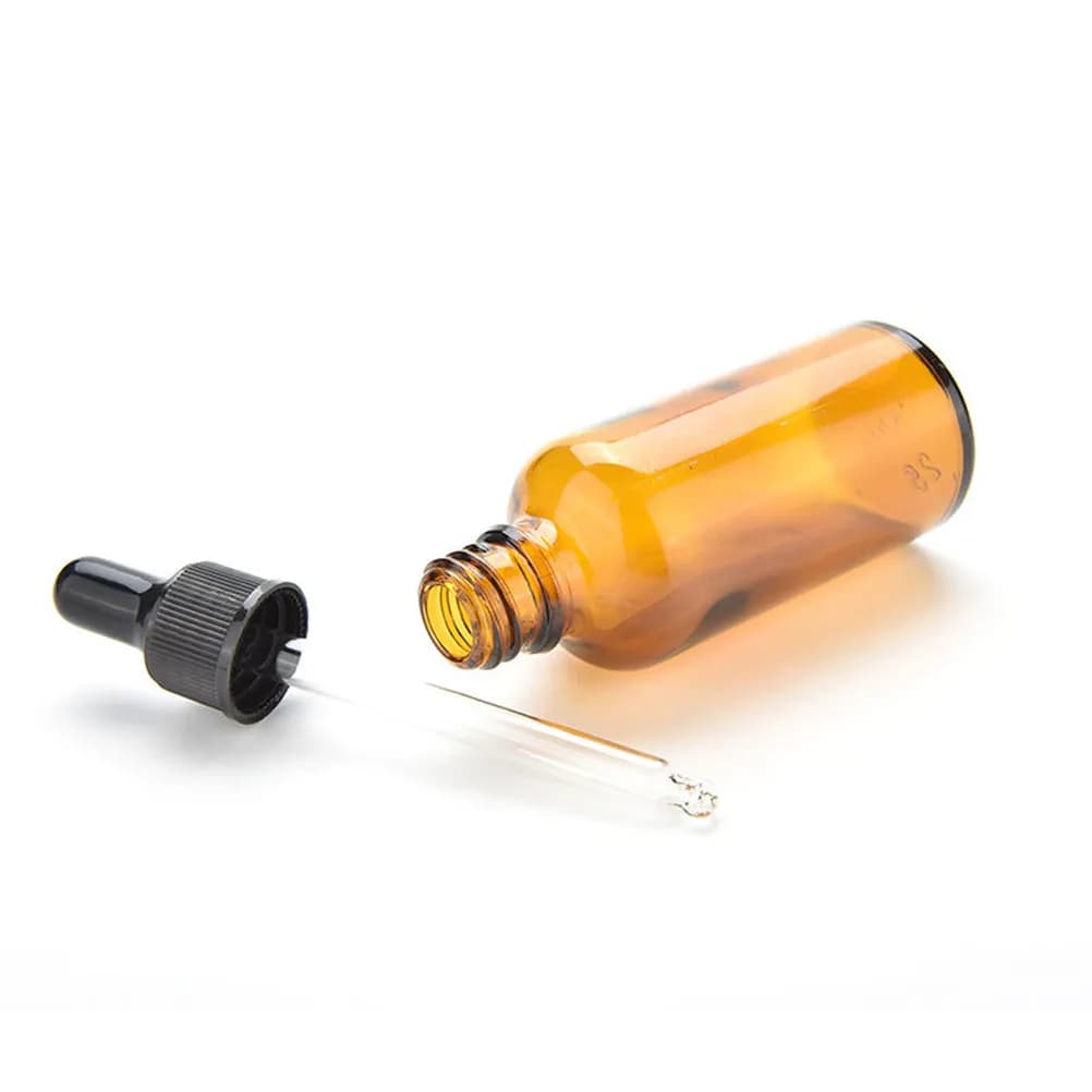 8Pcs Essential Oil Bottle Glass Small Perfume Dropper Container Travel Kit Women Portable Liquid Storage Bottles Brown