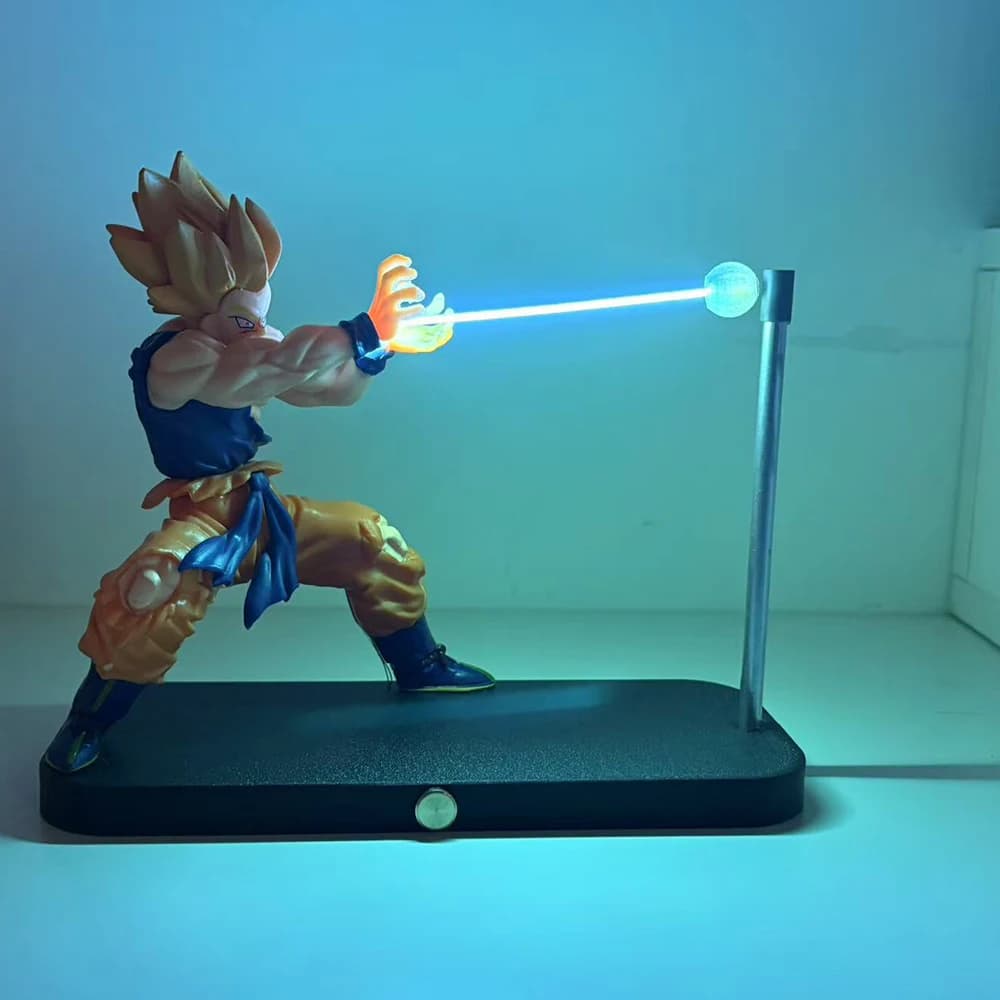 Dragon Ball Son Goku Luce notturna Anime Touch Kamehameha Luce notturna magnetica Decorazione da scrivania creativa Modello cool Regali per ragazzi