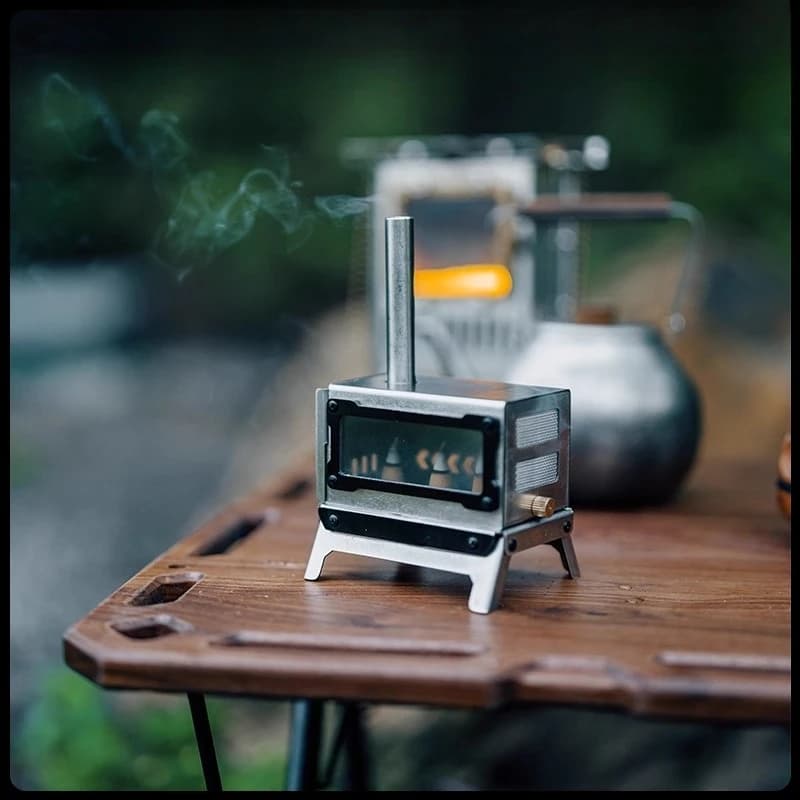 Mini Incense Burner 1.5 Portable Folding Camping Travel Fire Stove Outdoor Small Firewood Stove Tabletop Fire