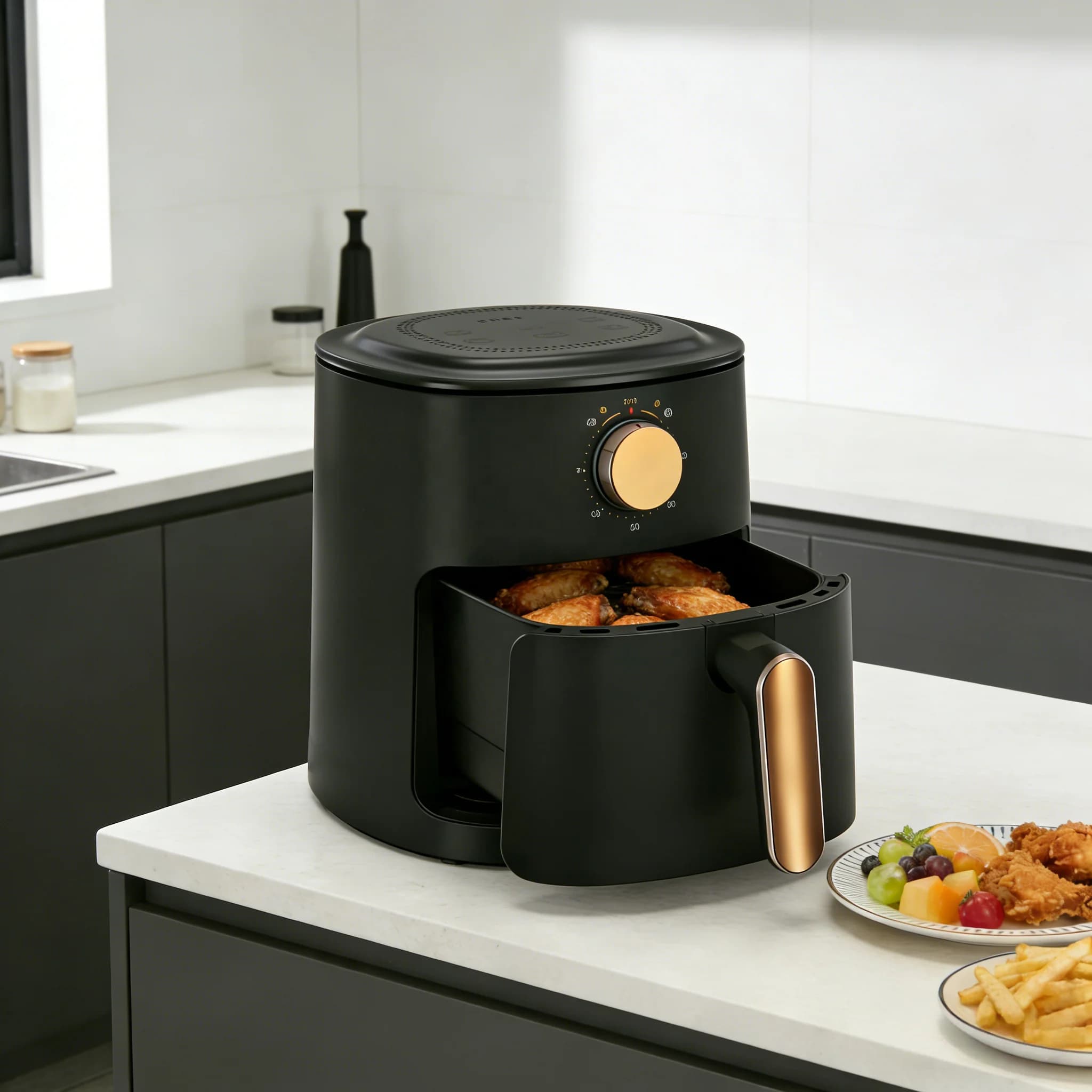3D High Speed Hot Air Circulation Air Fryer-Multifunctional Electric Baking Fryer Energy Saving Overheat Protection Household