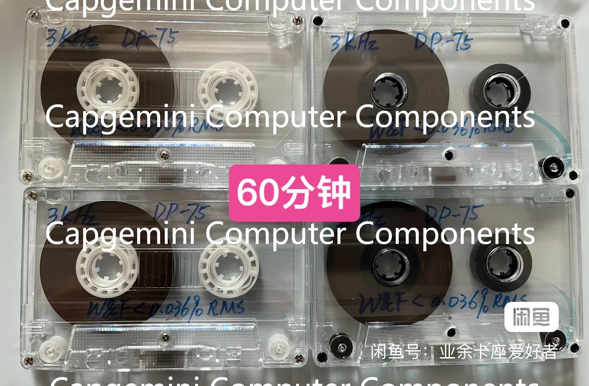 Nastro di prova audio 3kHz 3000Hz per calibrazione velocità e misurazione Wow Flutter su registratore e lettore di cassette, 30/60 minuti