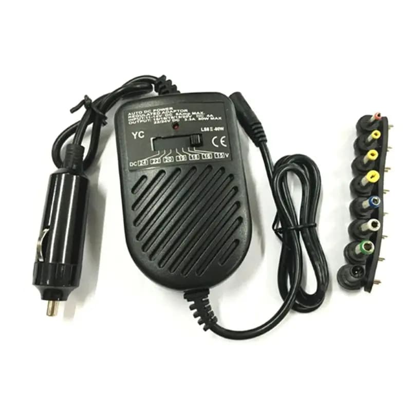 Per Set di adattatori di alimentazione per caricabatterie universale per Auto DC 80W per Laptop Notebo