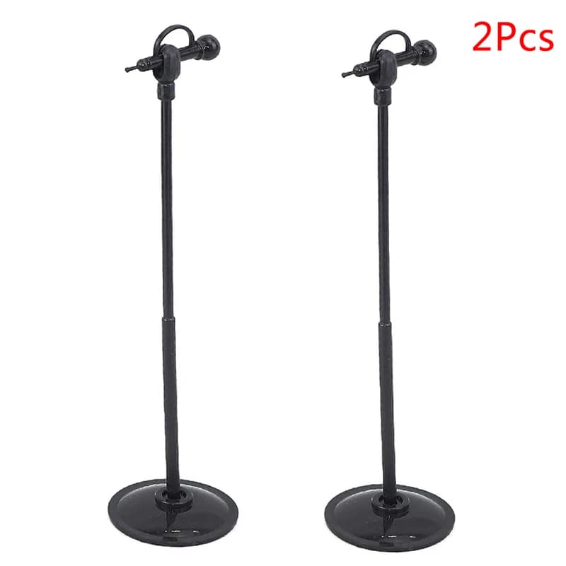 2 pezzi 1:12 casa delle bambole in miniatura microfono supporto per microfono modello bambole accessori fai da te giocattoli per bambini regalo