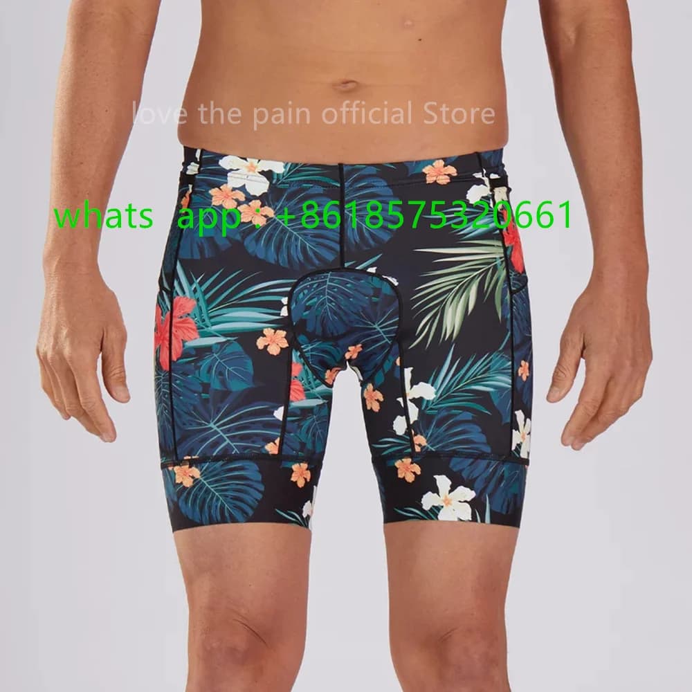 Men's Cycling Shorts Zootekoi Strapless Shorts Triathlon Ropa Cycling Bicycle Shorts in Lycra Swimming Shorts MTB