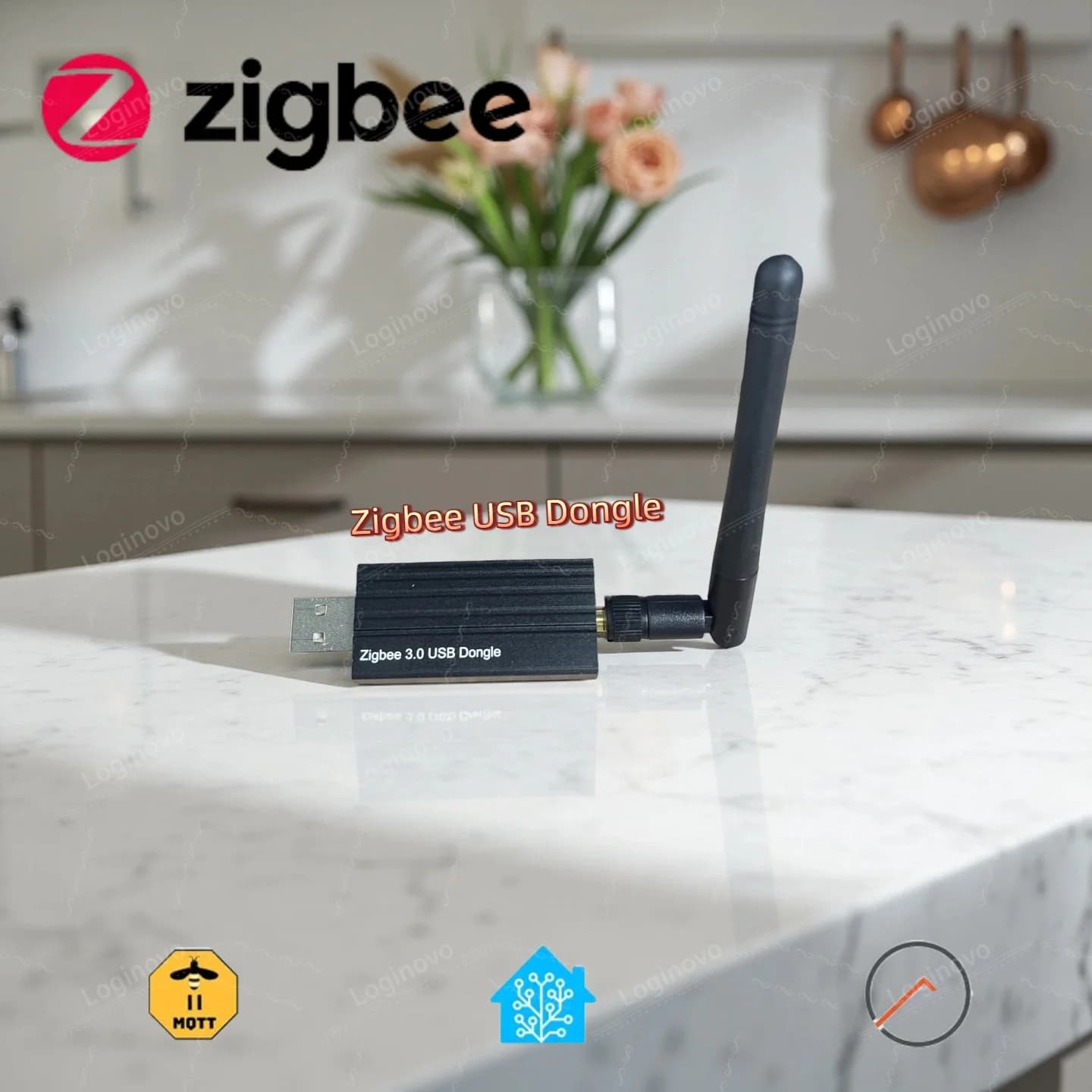 Zigbee 3.0 Dongle USB Plus Stick Hub Gateway Zigbee Universal with compatible antenna series Zigbee 2MQTT OpenHAB