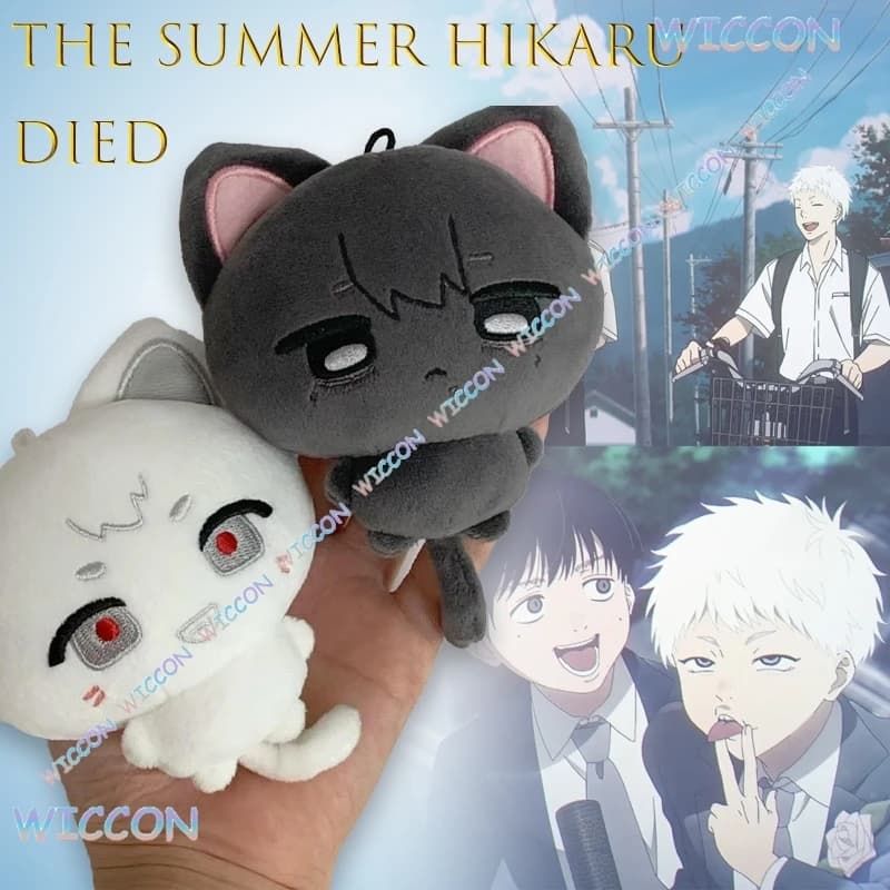 Youko/La Somma merHikaru Died Yoshiki Tsujinaka Hikaru gaShinda Natsu Cotone Simpatico Gatto Portachiavi Nero Bianco Anime Accessorio Kawaii