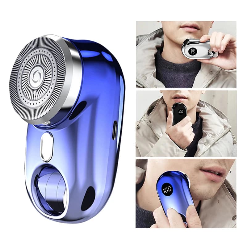 Mini Electric Shaver With Atmospheric Lamp LED Display For Men Portable Travel Cordless Face Sawn Knives Satin Trimmer