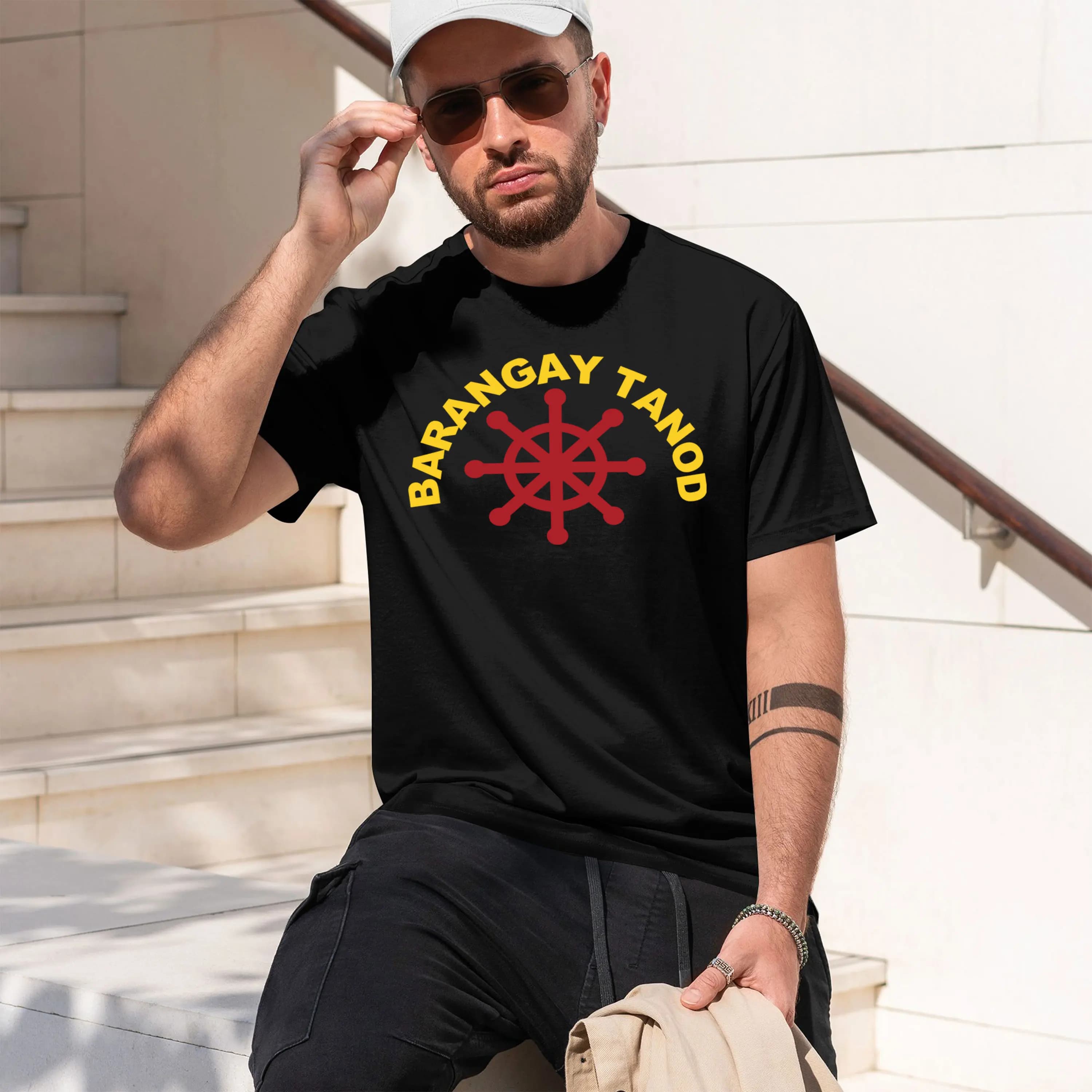 Filipino with Barangay Tanod Text Lightweight Golf All Season Fitn 2026 Nuovo modello T-shirt girocollo a maniche corte da uomo Classic Ca