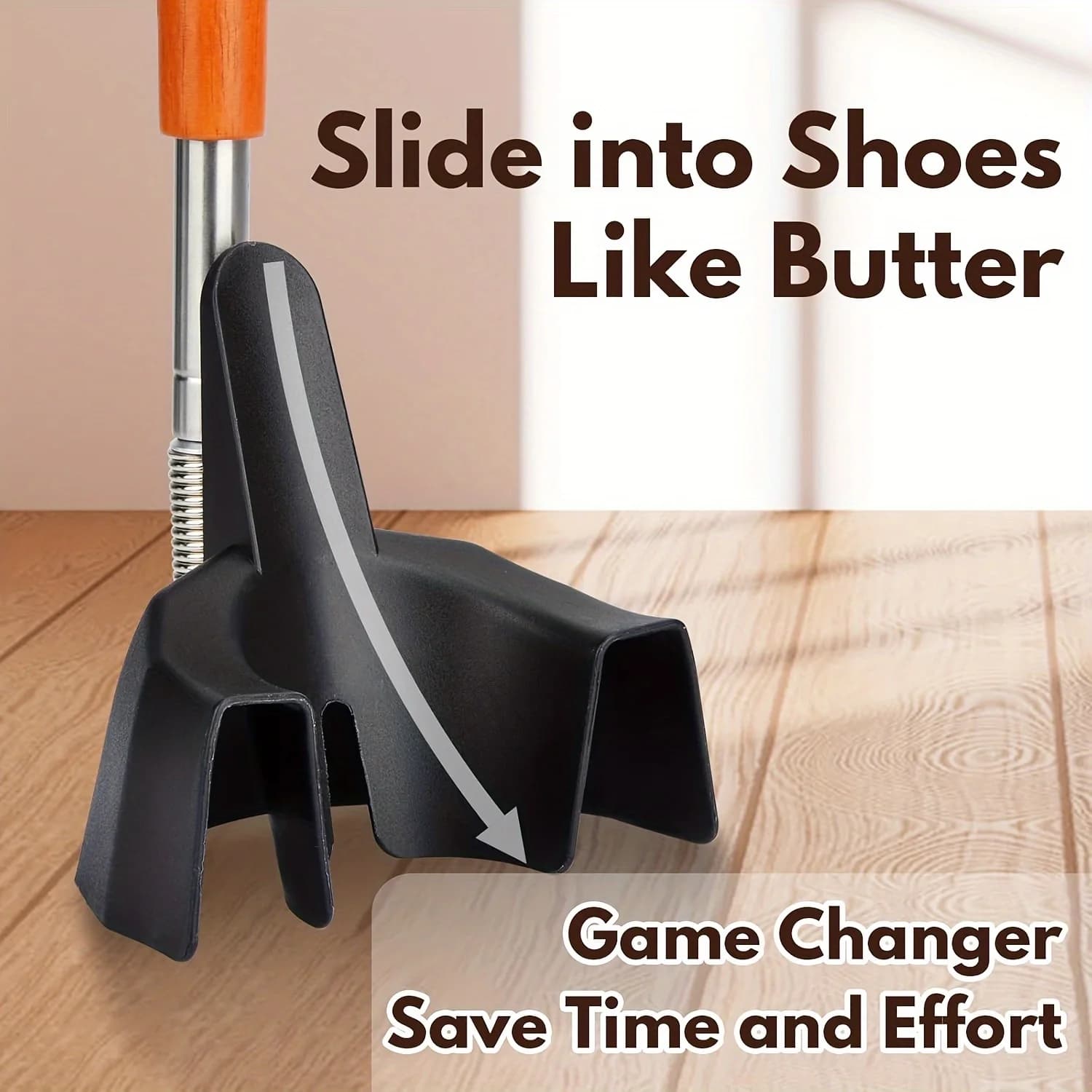 Easy-Reach 31" Stainless Steel Shoe Horn for Seniors - No Bending Required, Ideal for Sneakers & Boots, Shoe Horn