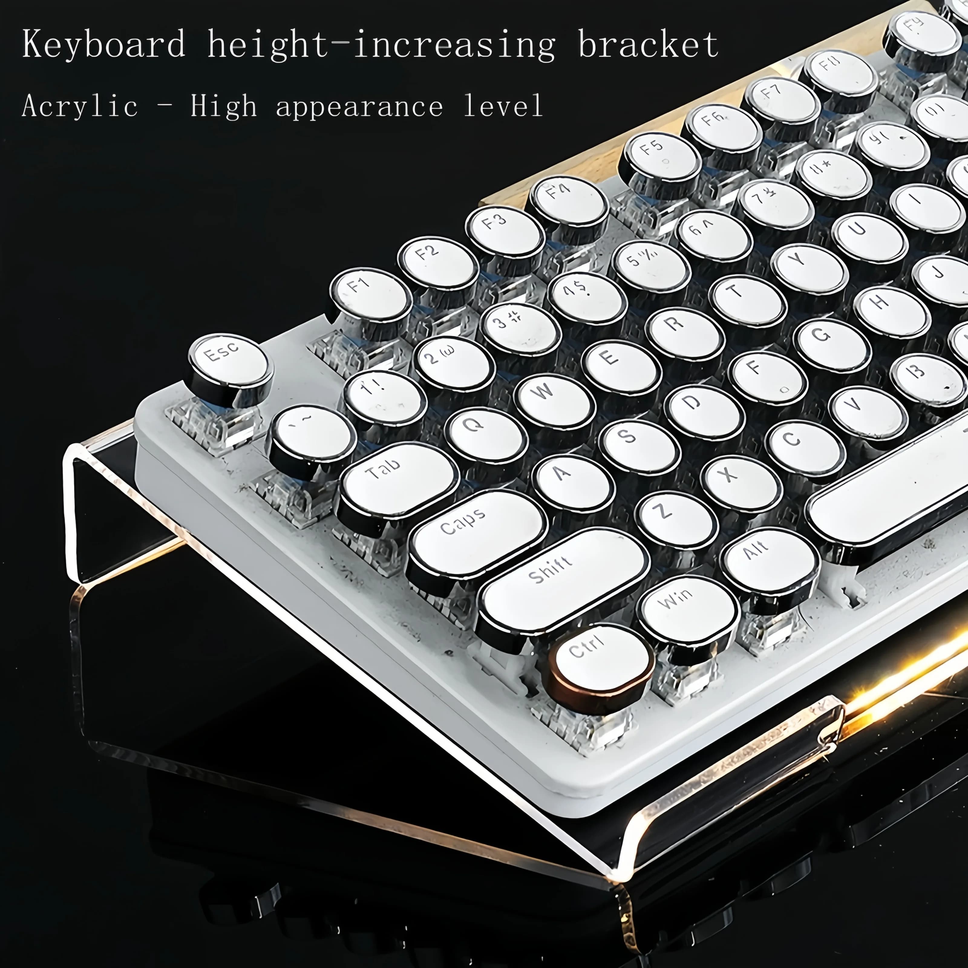 Vassoio per tastiera in acrilico, supporto per elevazione tastiera da gioco per ufficio domestico, forniture da scrivania, supporto per laptop portatile, supporto per tastiera,