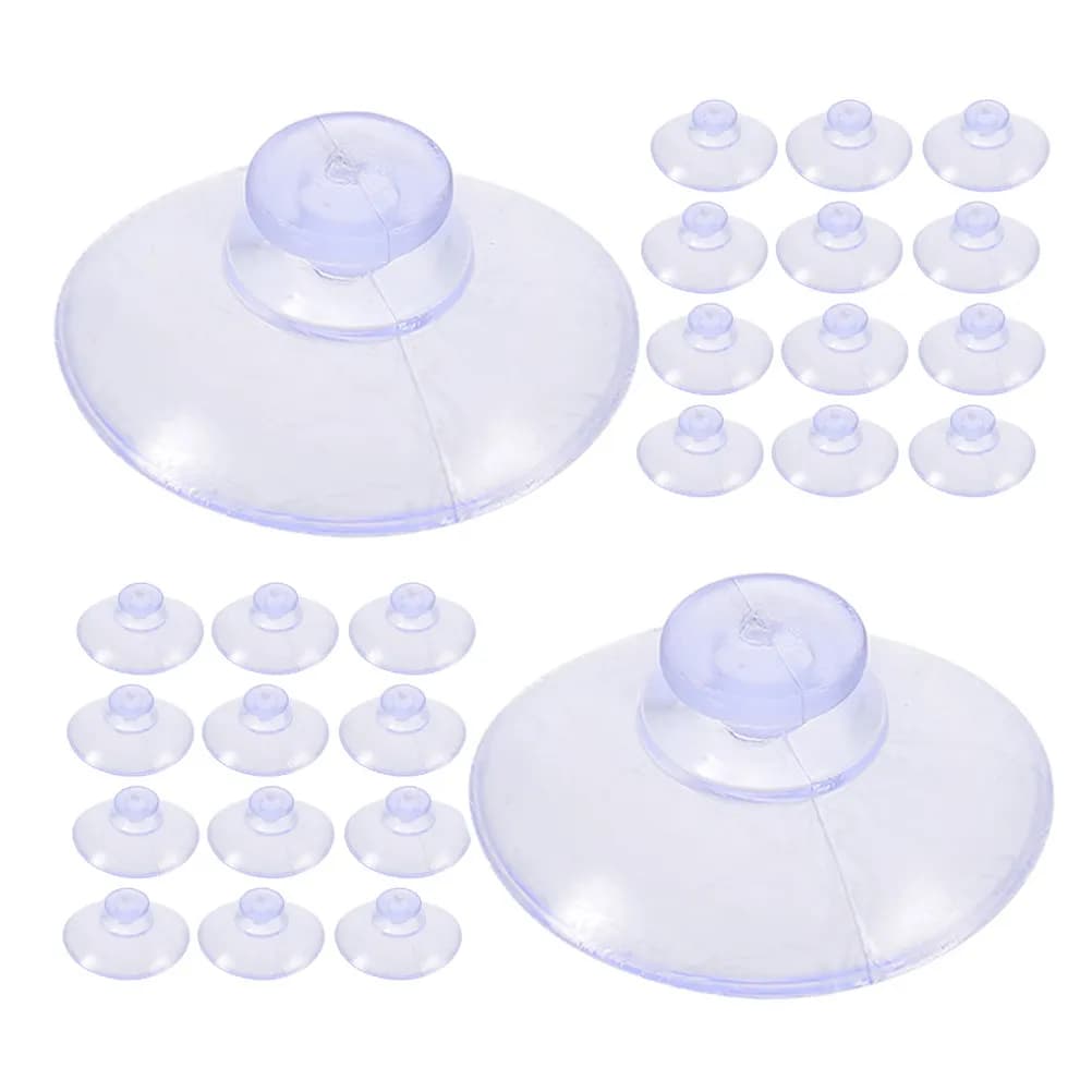 200Pcs Glass Table Suction Hooks Transparent Mini Suction Cups for Windows Mirrors Smooth Surfaces Heavy Duty Reusable Hanging