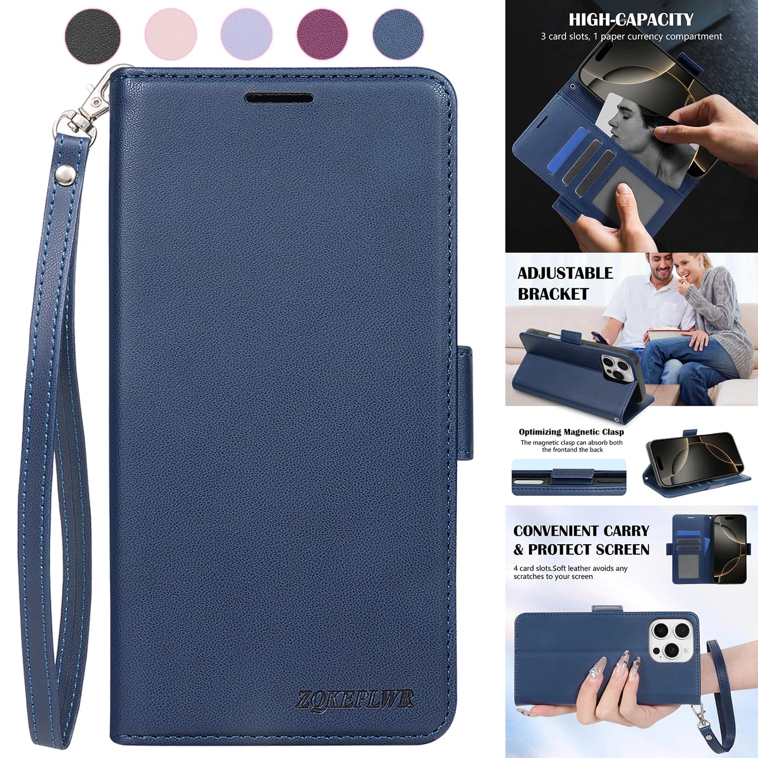 Portafoglio con staffa per slot per schede Custodia in pelle magnetica per Xiaomi 14T 13T 11T Poco X7 C75 C65 Redmi 14C 13C 12C 10C Borsa per carte