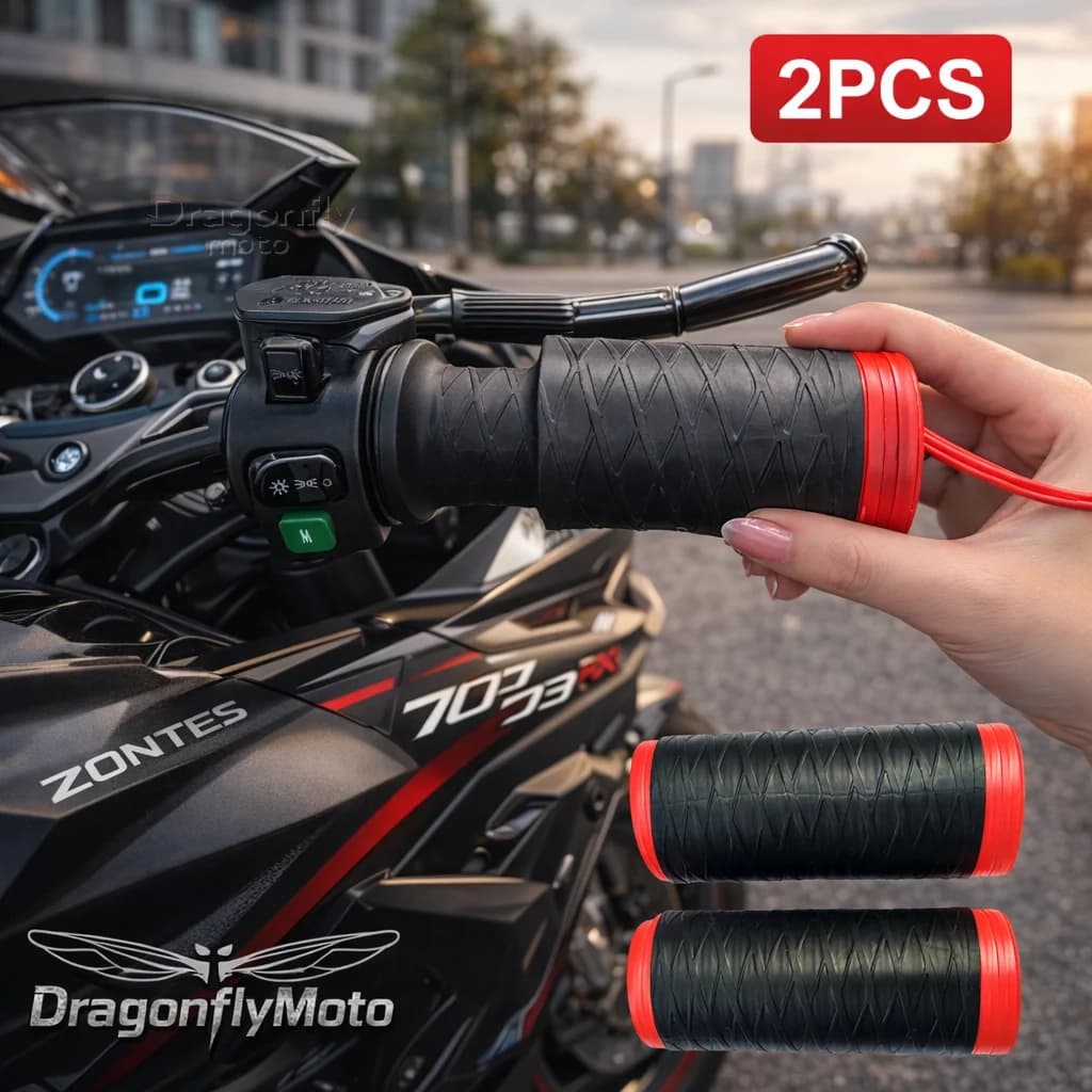 Copri Manopole in Silicone per Moto ZONTES 703RR 703 RR rr 2025 2024, Guaine Antiscivolo Autoaderenti per Impugnature Moto