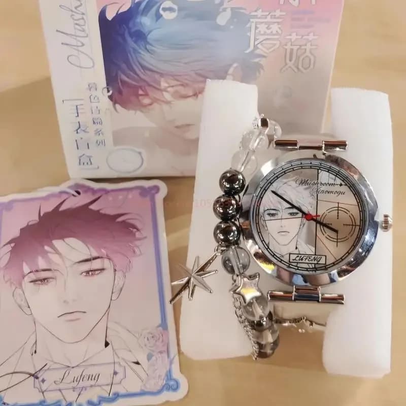 Genuine Anime Little Mushroom Twilight Poem Series Watch Blind Box Trendy Toy Wristwatch Mystery Box Collectible birthday gifts