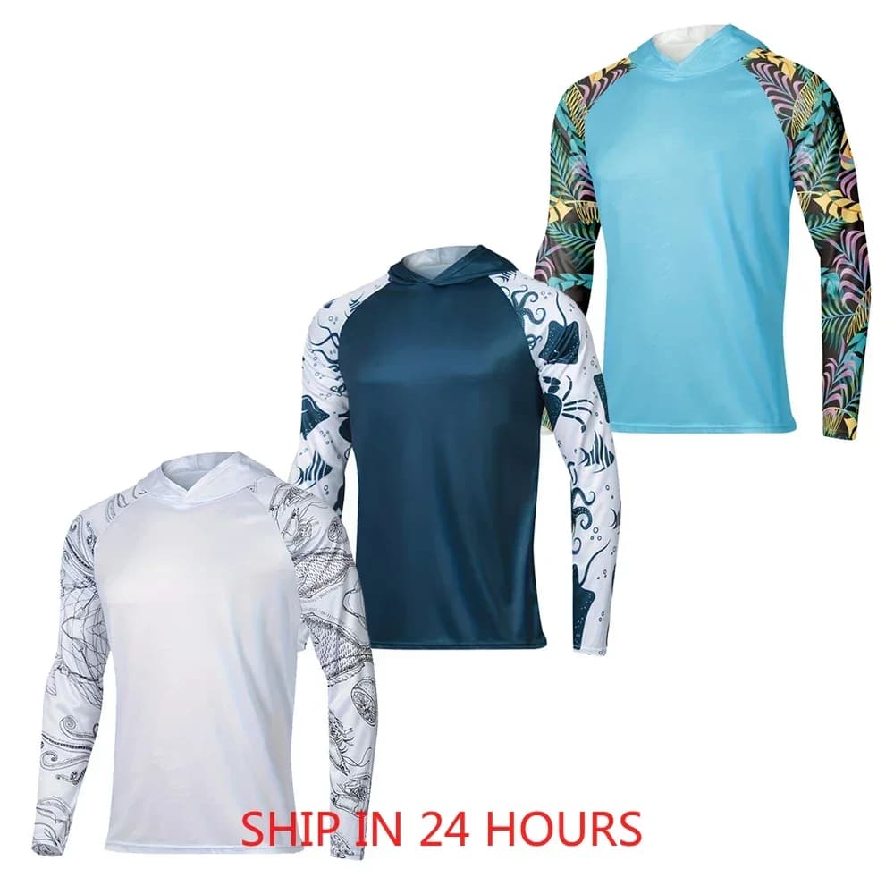 Abbigliamento da pesca di nuovo stile Protezione solare anti-UV Top a maniche lunghe Top ad asciugatura rapida