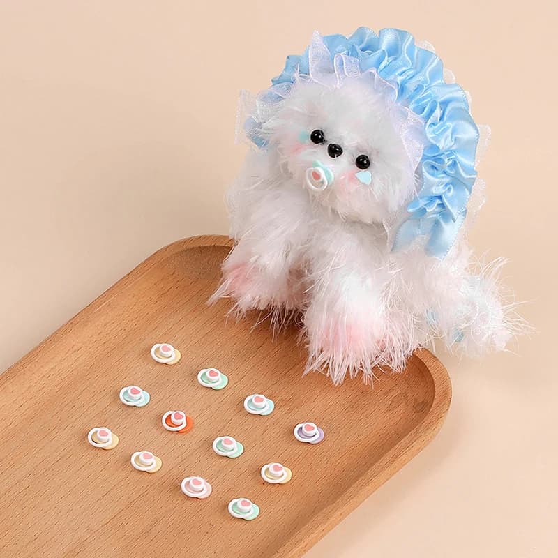 5 Pezzi Mini Ciucci per Bambole, Modelli in Plastica, Accessori per Bambole, Decorazione per la Casa