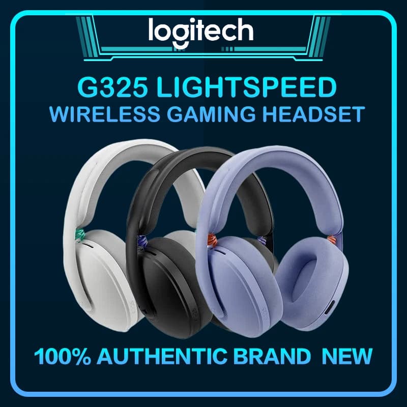 Logitech G325 Wireless Gaming Headset, Dual-layer Earcups, 24bit Audio & AI Noise Cancellation for Game