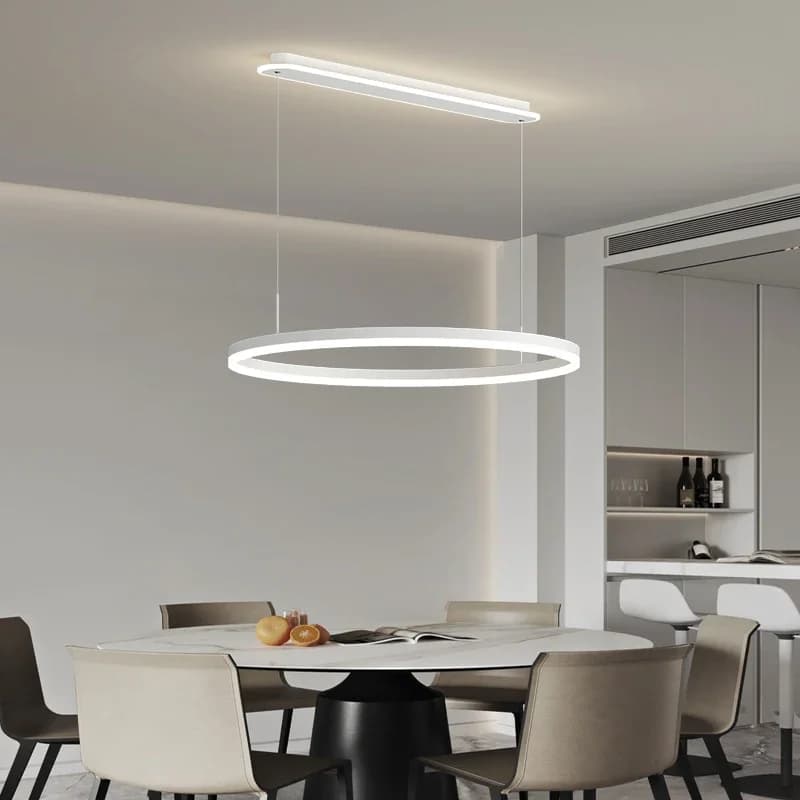 Modern Pendant Lamp Rings Circle Ceiling Hanging Chandelier For Living Room Tables Dining Room Bedroom Indoor Lighting Fixture
