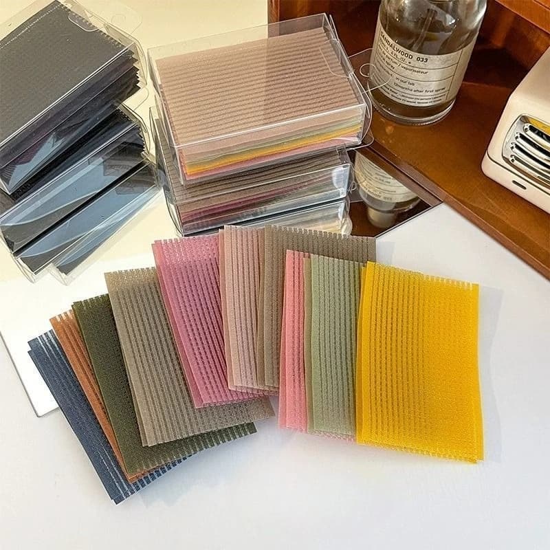 10Pcs Solid Color Bangs Magic Paste Posts Hair Sticker Clip Women Wash Face Makeup Velcro Patch Hair Accessories Styling Tools