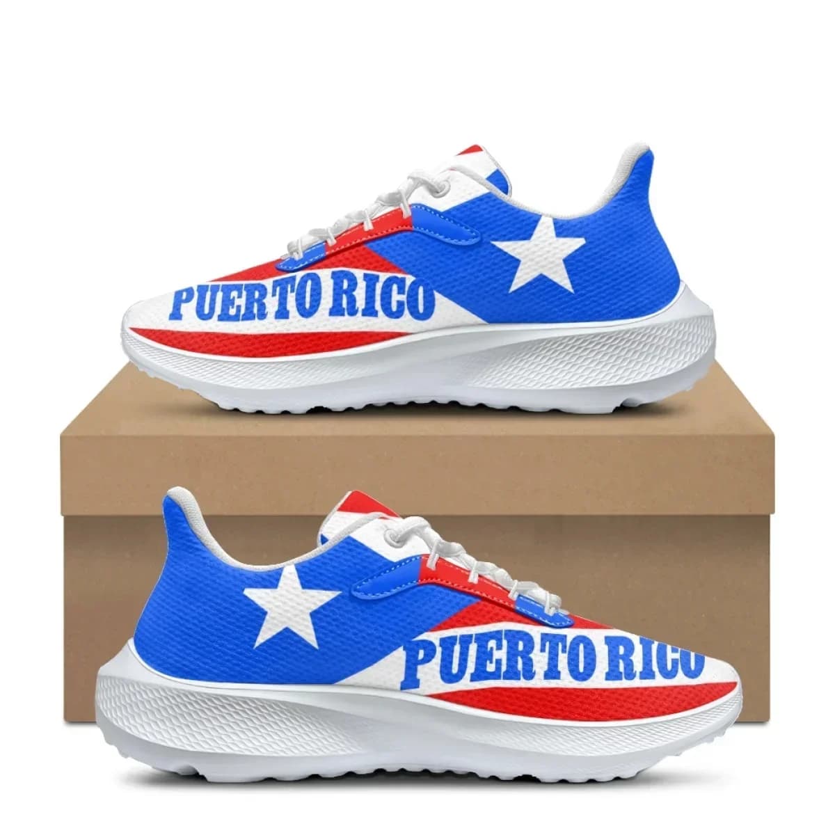 Scarpe da Corsa Comode con Design 'Love Puerto Rico', Sneakers Leggere e Traspiranti con Lacci, Scarpe Casual Primaverili ed Estive per Donne