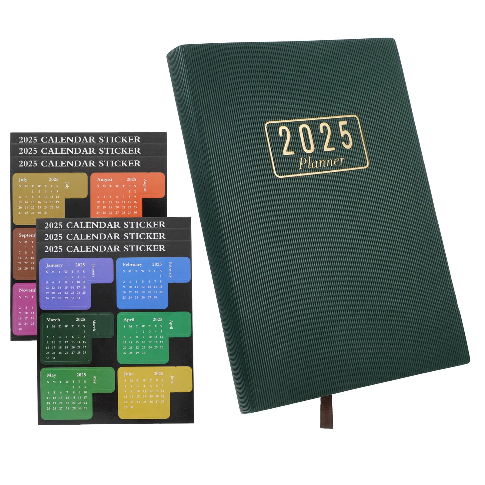 Set di 1 Agenda Accademica in Inglese A5, Taccuino Giornaliero Portatile con Design Minimalista, Carta Spessa Anti-sbavatura per Studenti