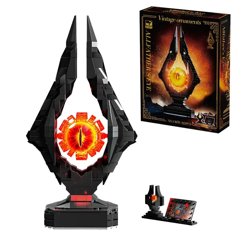 Set di Costruzioni Occhio di Sauron da 925 Pezzi, Occhio del Padre di Tutti dei Nani di Il Signore degli Anelli con Luci, Mattoncini Decorativi di Terra di Mezzo, Giocattolo per Fan Adulti