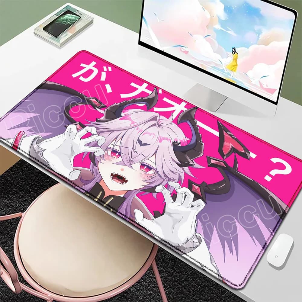 Nuovo Genshin Impact Tappetino da scrivania Anime Gaming Cool Durin Flins Gaming Mouse Pad Lock Edge 1000x500mm Playmat Tastiera da ufficio Mousepad