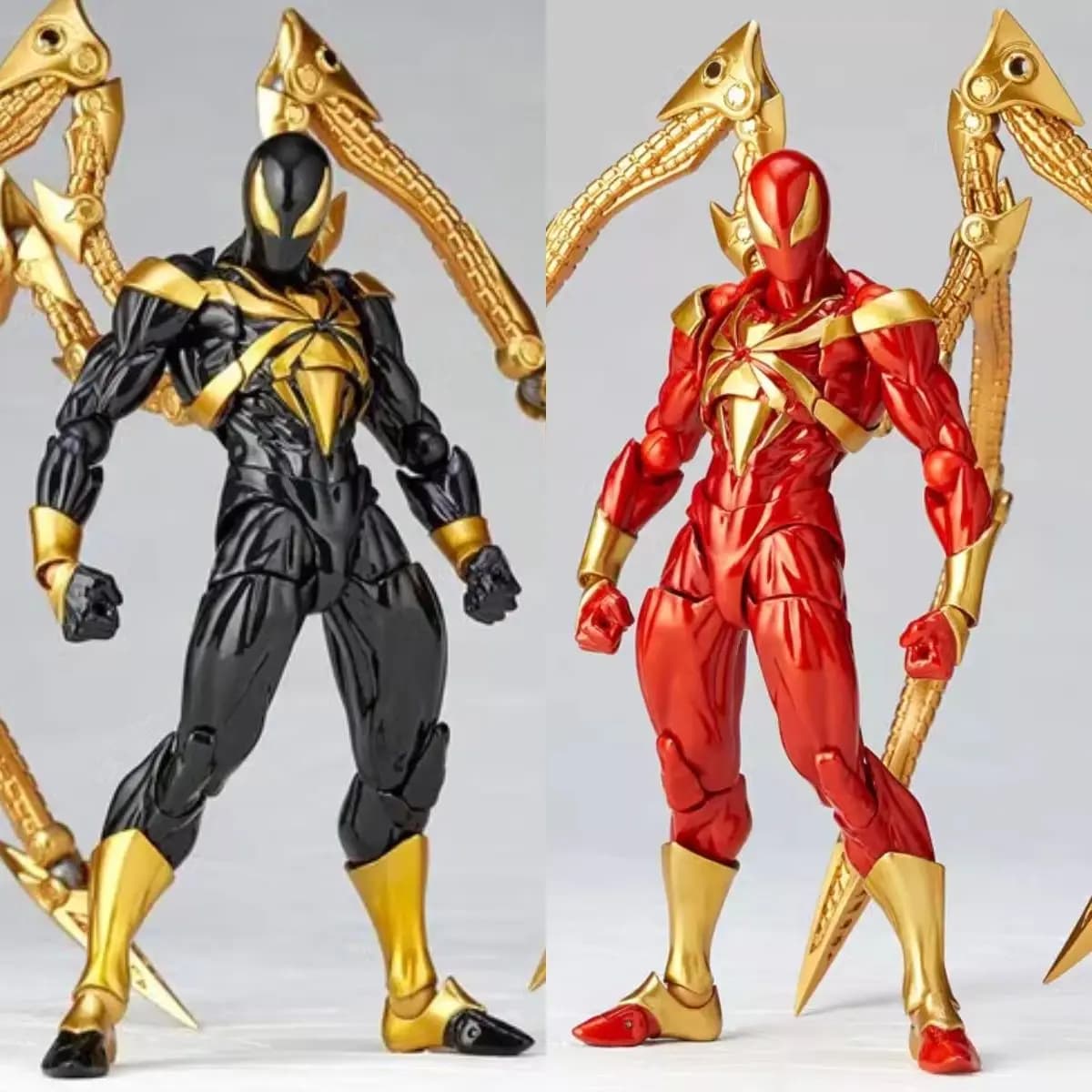 14 cm Marvel Kaiyodo Revoltech Incredibile Yamaguchi Iron Spider-Man Action Figures Modello Doll Da Collezione Set Giocattolo Decorazione Regalo