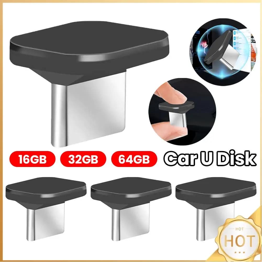 Chiavetta USB Mini da 16GB/32GB/64GB, Memoria Flash Stabile e Veloce, Design per Auto, Plug and Play per Auto, Computer, TV