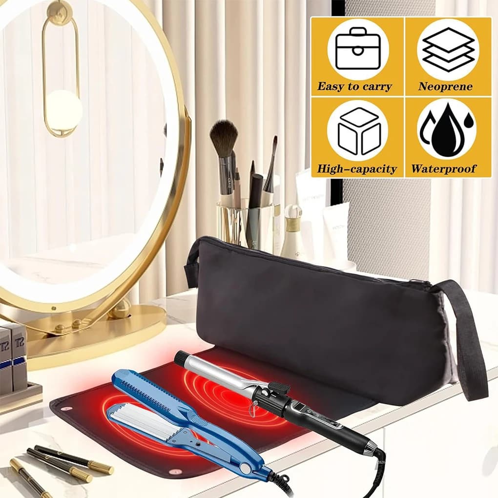 Bag for hair plate 2 in 1 Tools for portable hair Anti-coating travel bag for curling iron carpet Hair dryer