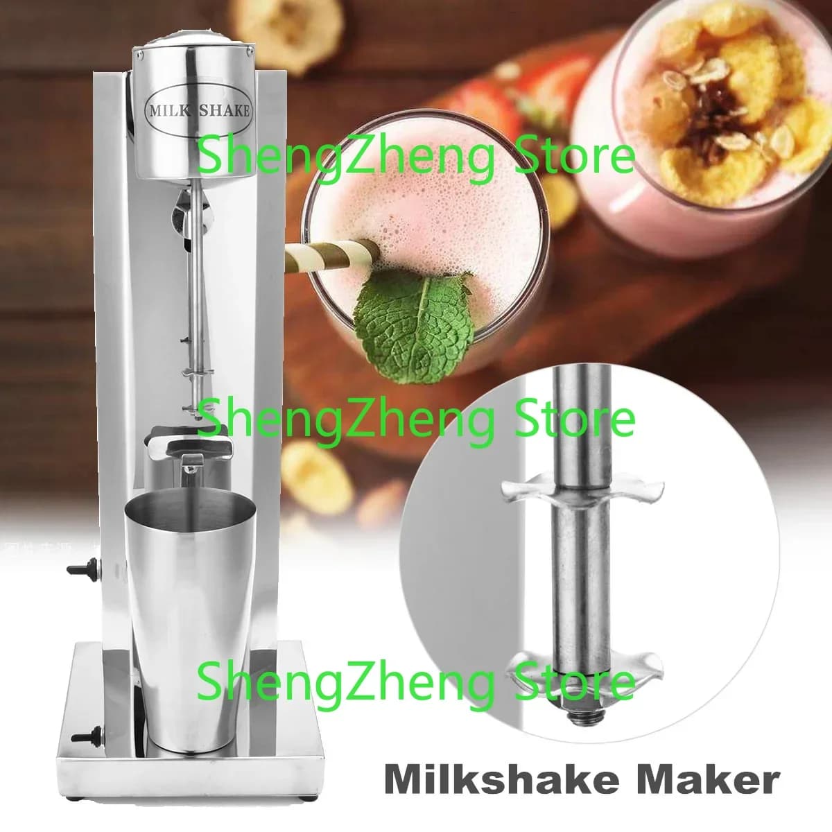 110 V/220 V Elettrico In Acciaio Inox Milkshake Maker Macchina Frullato Tazza Set Cocktail Shaker