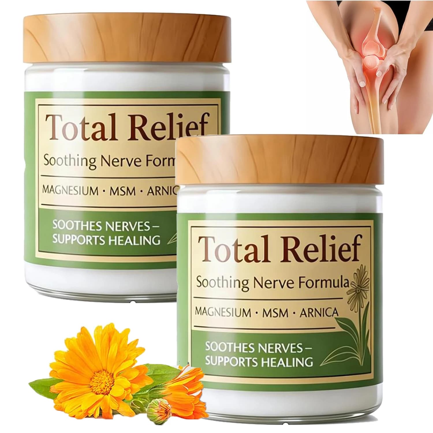 Total Relief Repair Cream with Magnesium, Hydrating Deep for Body, Collo and Legs, Keeps Soft Skin and Lyscia