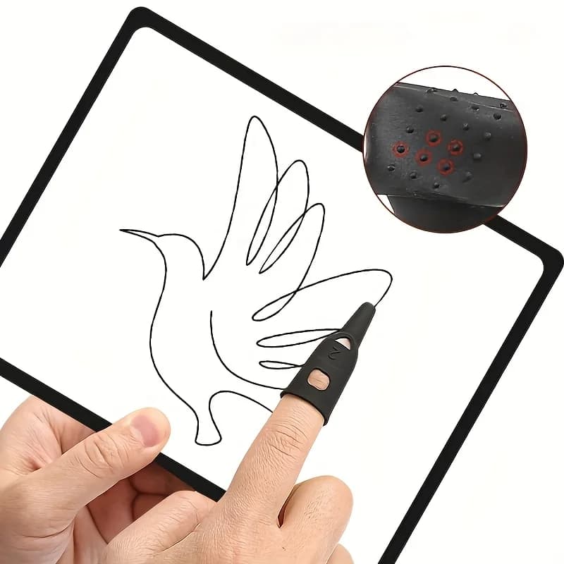 Guanto in Silicone Flessibile - Protezione Comoda per Dita per Scrivere, Giocare e Disegnare su Smartphone e Tablet